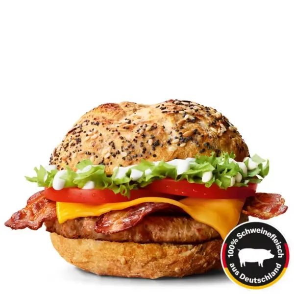 Big Morning Farmer – Sausage Patty mit Bacon auf einem Vollkornbrötchen